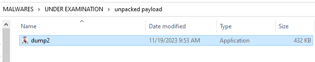 Windows explorer - decrypted payload